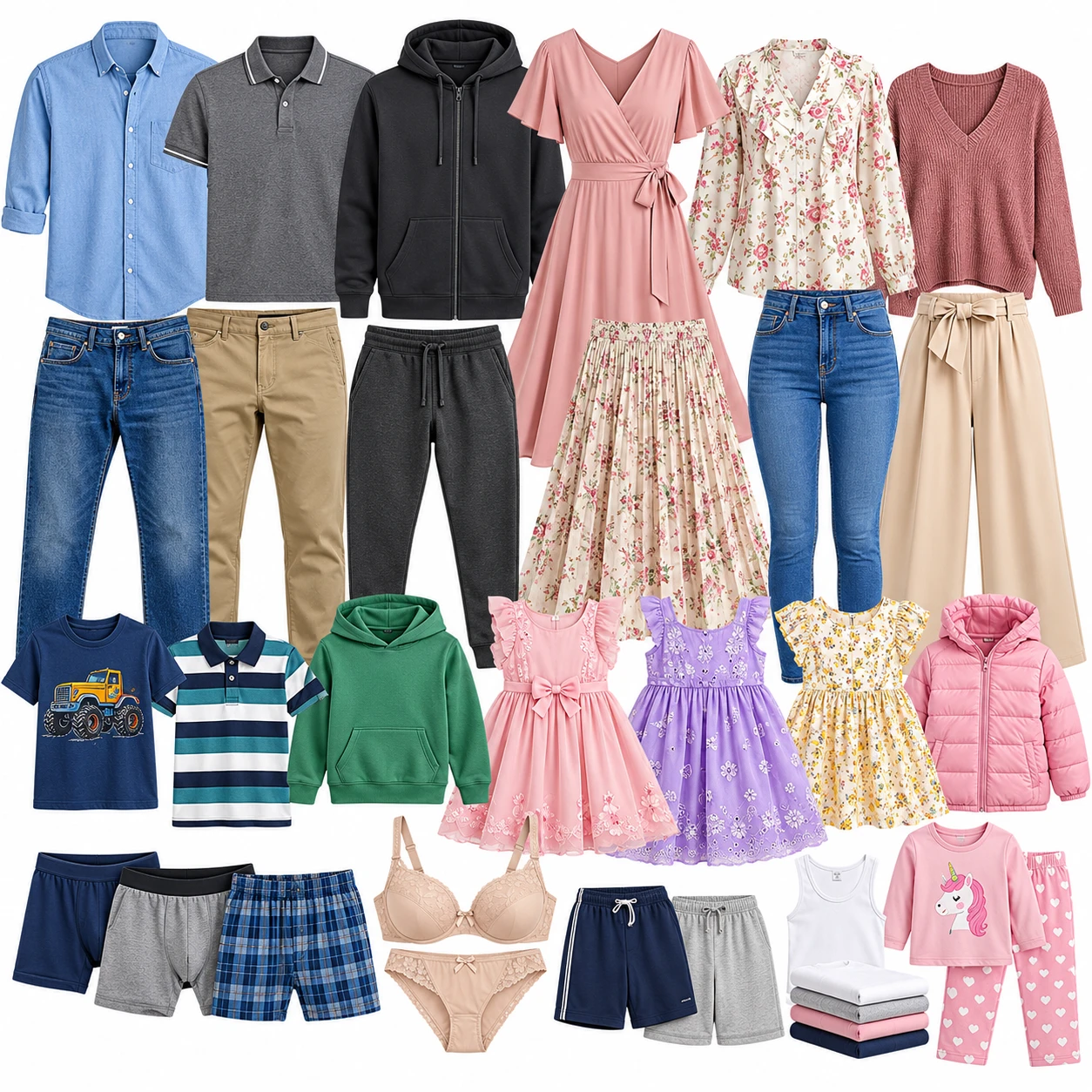 All Types of Clothing
